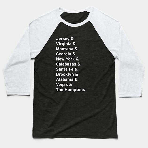 The Album Places Baseball T-Shirt by MickeysCloset